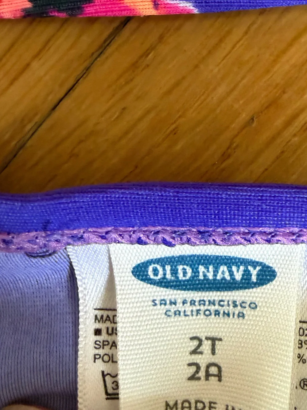 Old Navy Girls Blue Floral Ruffle Bikini Set